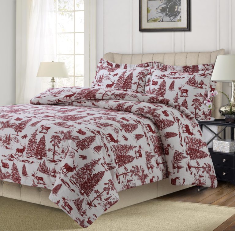 DUVET_200GSM_DEER TOIL RED